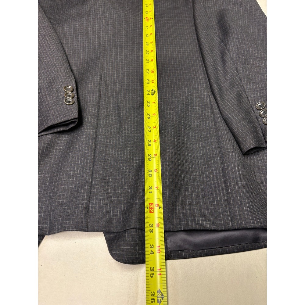 Canali Proposta Mens Charcoal Windowpane Wool Blazer Made in Italy Size 58 L - Picture 12 of 15